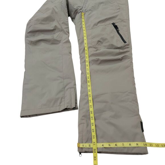 Body Glove Ski Snow Pants Mens Large Light Brown Insulated Ankle Zip Winter - Picture 12 of 13